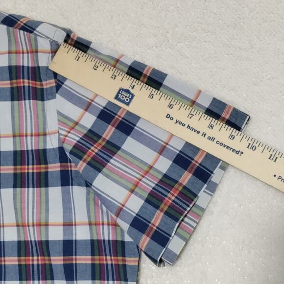 Ralph Lauren Shirt Mens Large Plaid Bleeding Madras Indian Cotton SS Button Down - Picture 10 of 13